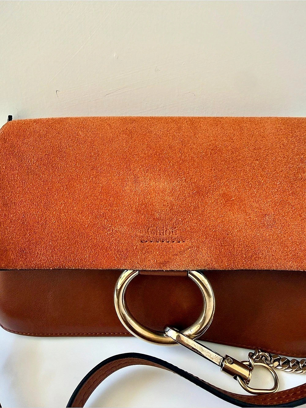 Chloé Small Faye Shoulder Bag Brown